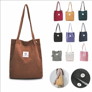 Shoulder Large Capacity Corduroy Tote Bag